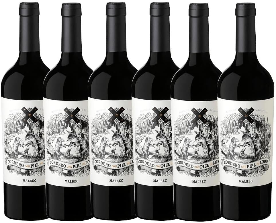 Kit 6 Garrafas Cordero Con Piel de Lobo Malbec - Imagem 2