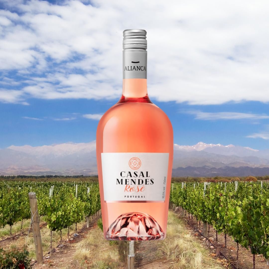 Vinho Rosé Português Casal Mendes DOC Verde 750ml - Imagem 4