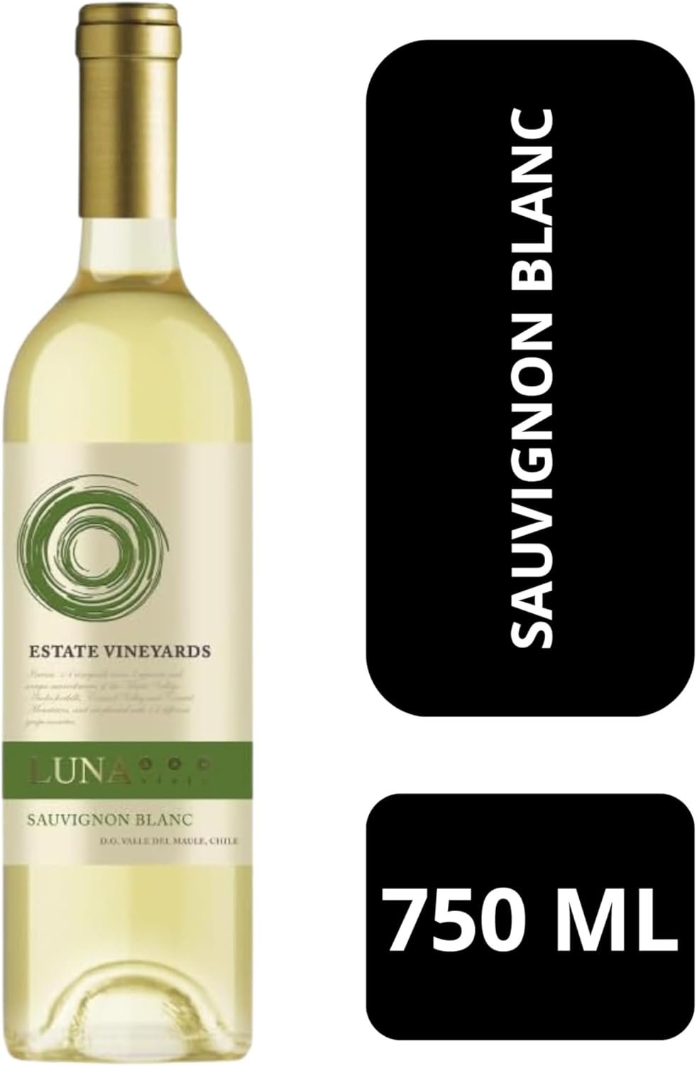 Vinho Chileno Luna Vista Estate Vineyards Sauvignon Blanc 750ml - Imagem 3