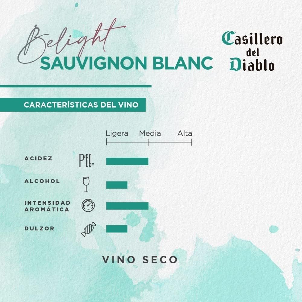 Concha y Toro Vinho Casillero del Diablo Belight Sauvignon Blanc 750ml - Imagem 4