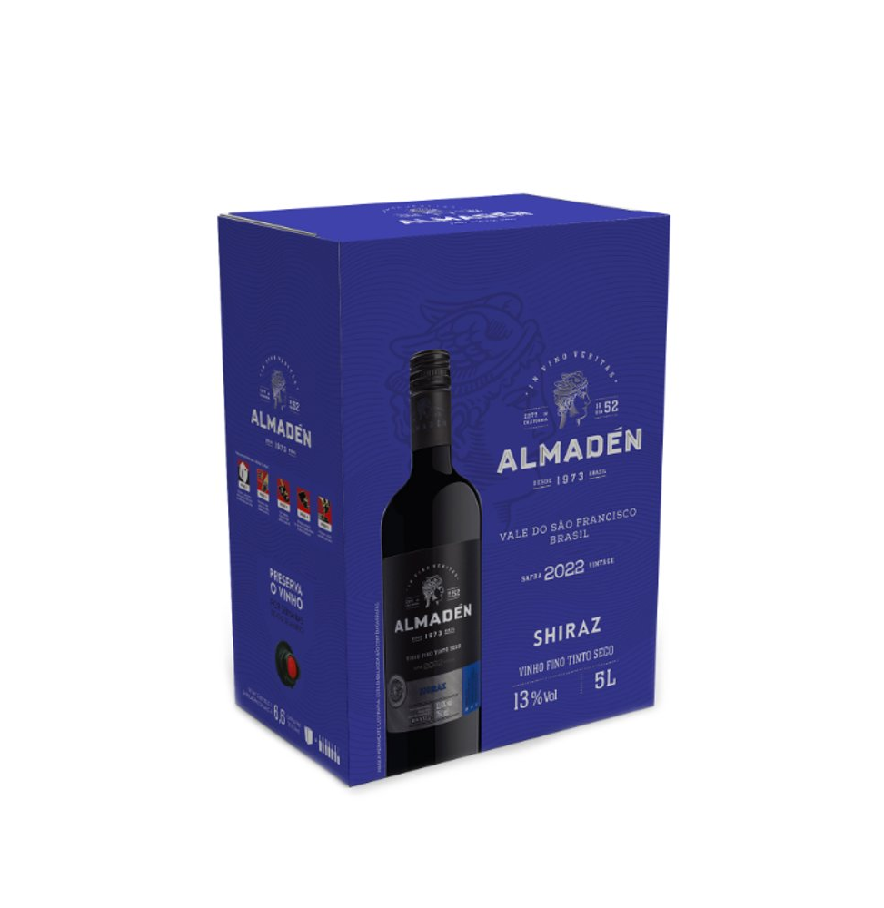 Vinho Almadén Shiraz Bag In Box 5L